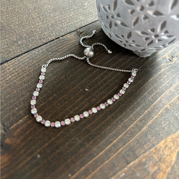 Genuine Pandora alternating pink and white crystals bracelet. - Picture 6 of 6